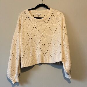 American Eagle Outfitters Beige Knit Sweater